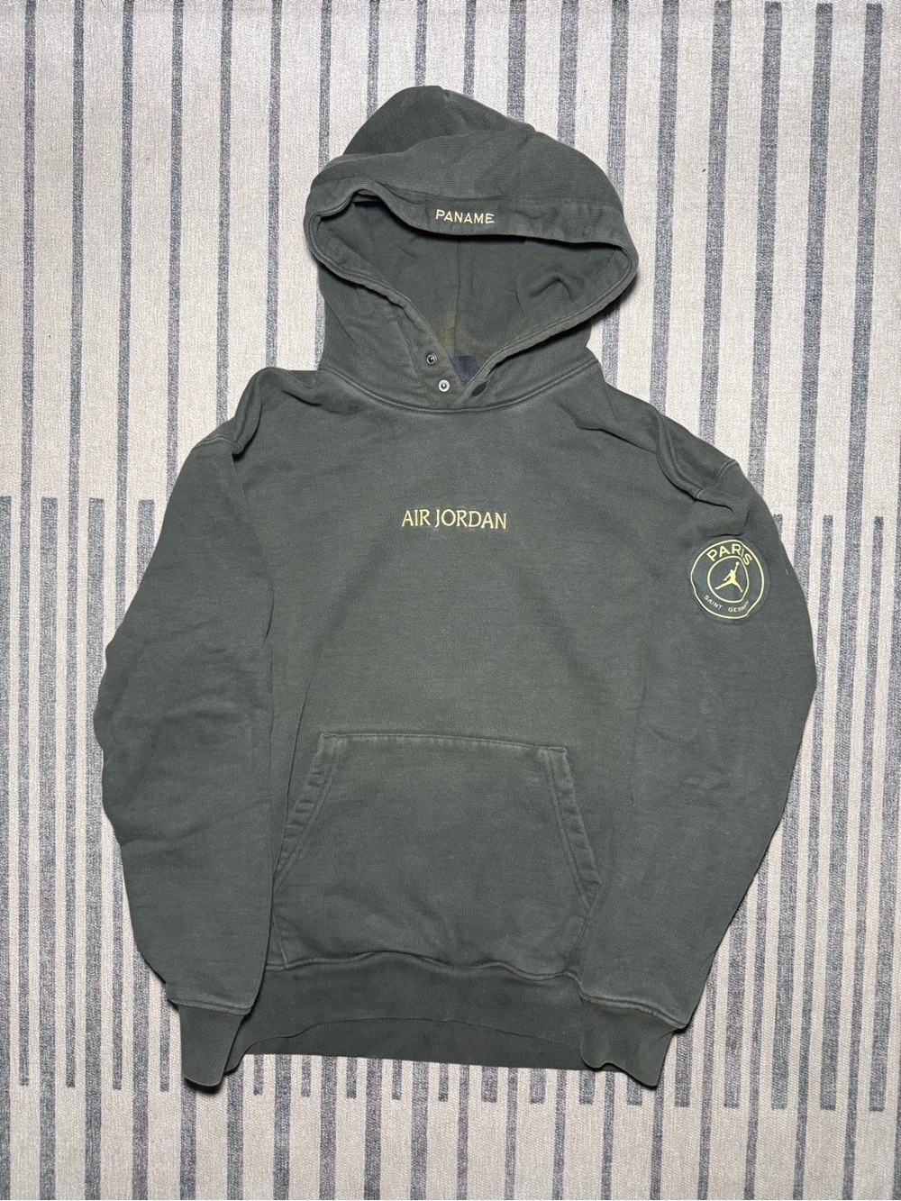 Nike Air Jordan x PSG Wordmark Fleece Pullover Hoodie - Small